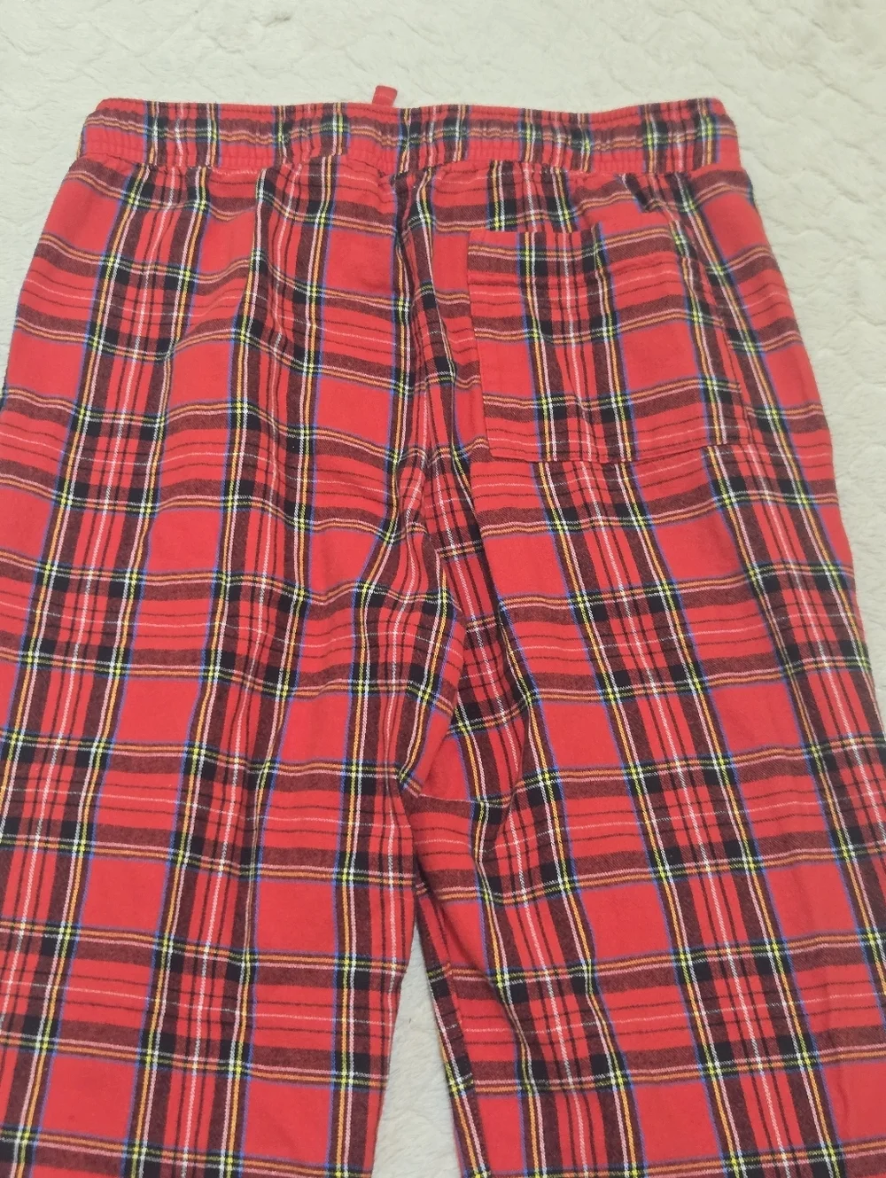 J. Crew Red Plaid Cotton Flannel Pajama Pants, Mens Size Small